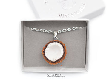 Coconut Half Charm - Necklace/Charm/Keychain - MTO